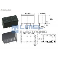 Relé 12VDC, 2x2A, G5V2, -OMRON-